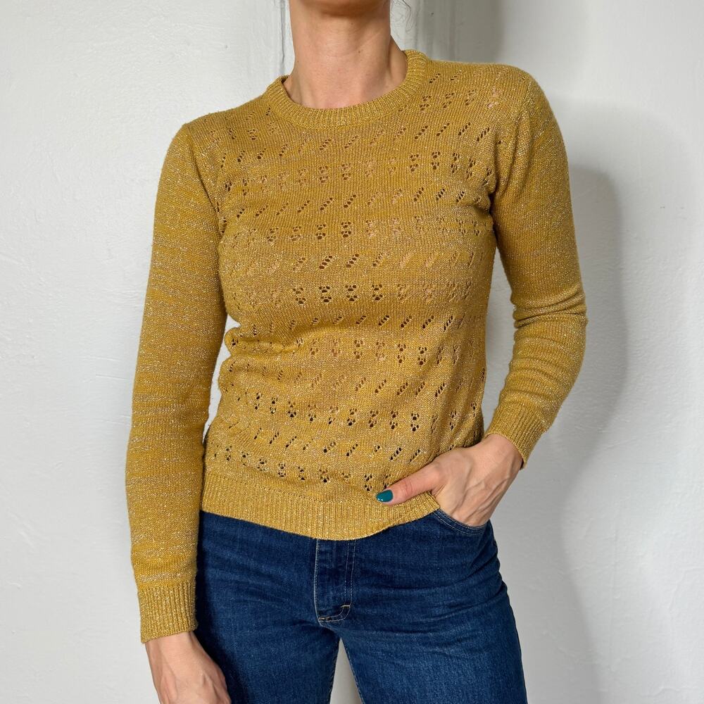 70s Gyn Tot Les Gold Sweater size S‎ - Picture 5 of 8